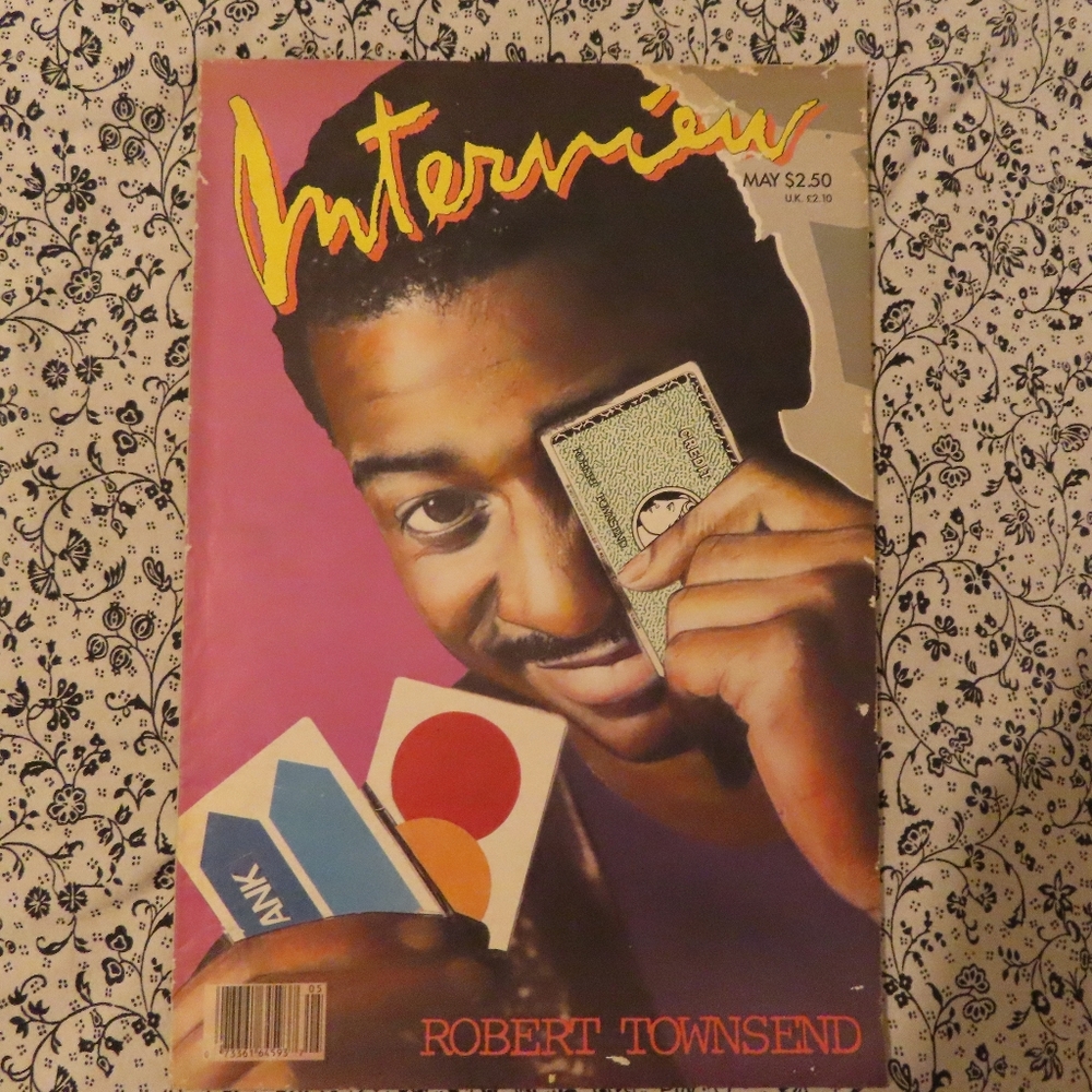 Andy Warhol Interview Magazine may 1987 Robert Townsend